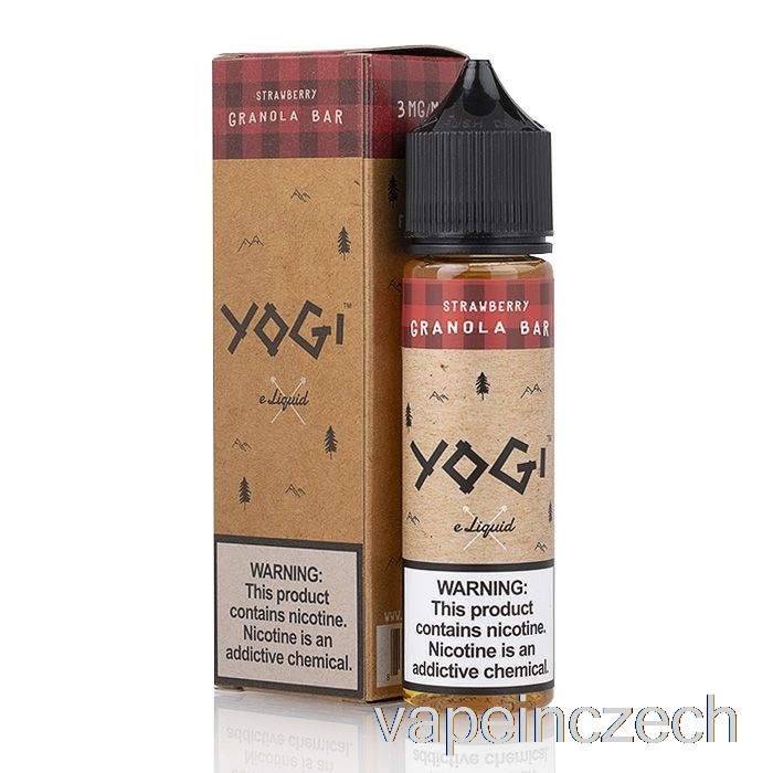 Jahodová Granola Tyčinka - E-liquid Yogi - 60 Ml 6mg Vape Pero